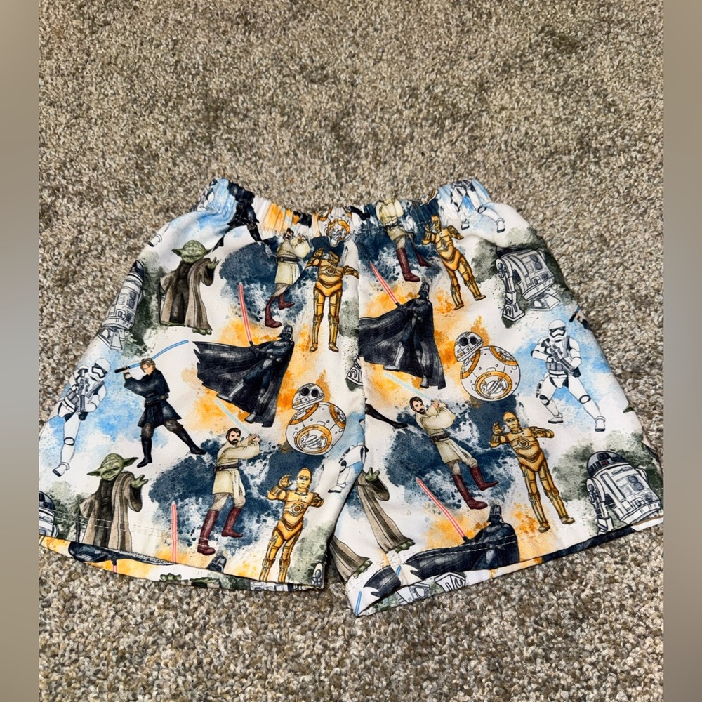 Star Wars Characters Cotton Men’s Shorts - White/Multi